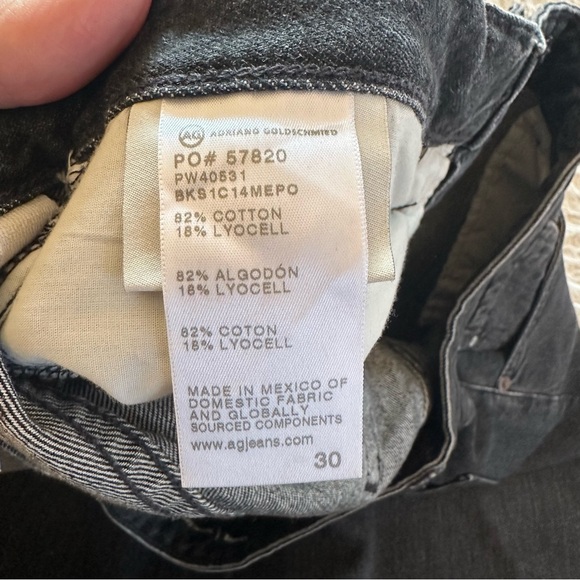 AG Jeans Women’s Clove Relaxed Vintage Straight Black Metropolis Size 30 NWT - Picture 13 of 13